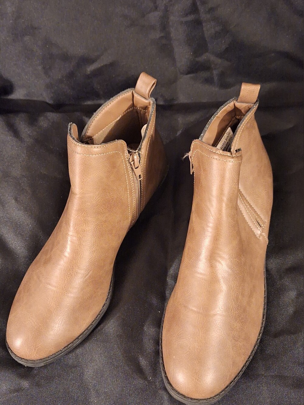 Alexis Bendel Tan Leather Ankle Boots